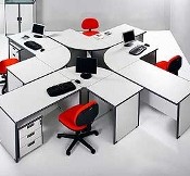 Meja Staff 4 Orang